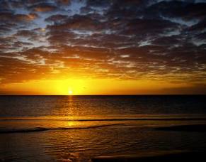 sunset on the beach
