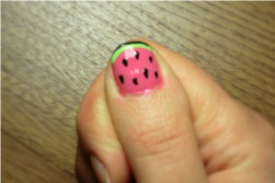 watermelon nail art